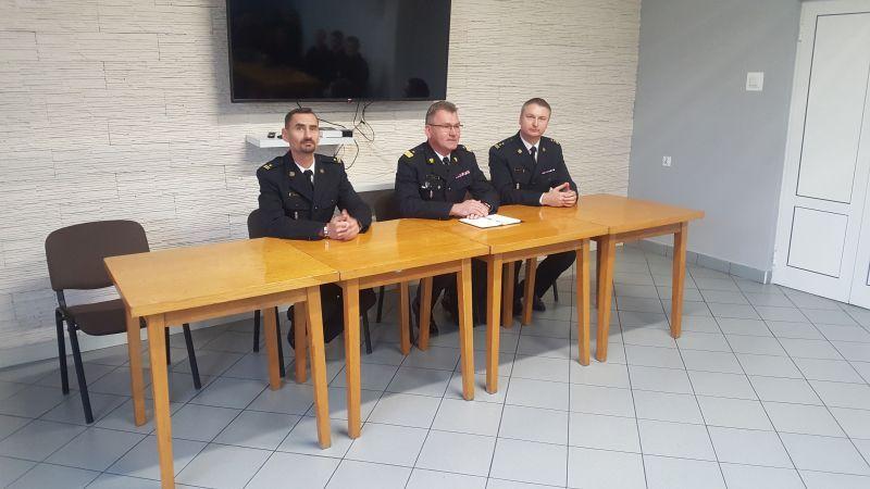 Spotkanie Komendanta Wojewódzkiego ze strażakami KP PSP w Aleksandrowie Kujawskim